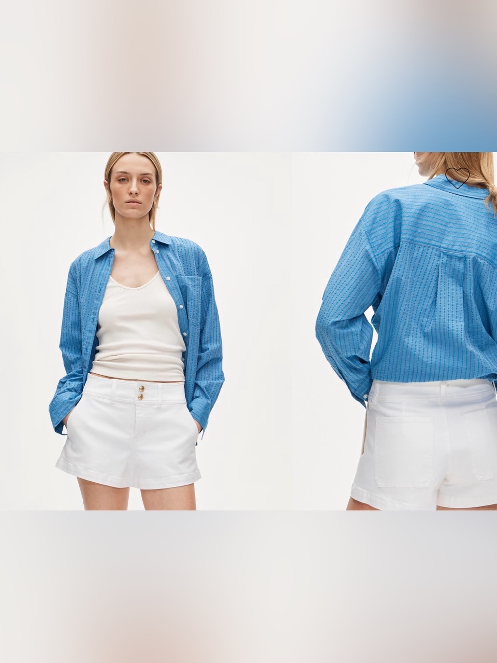J crew stacked gold button cotton blend white shorts size 29 8 item CI067